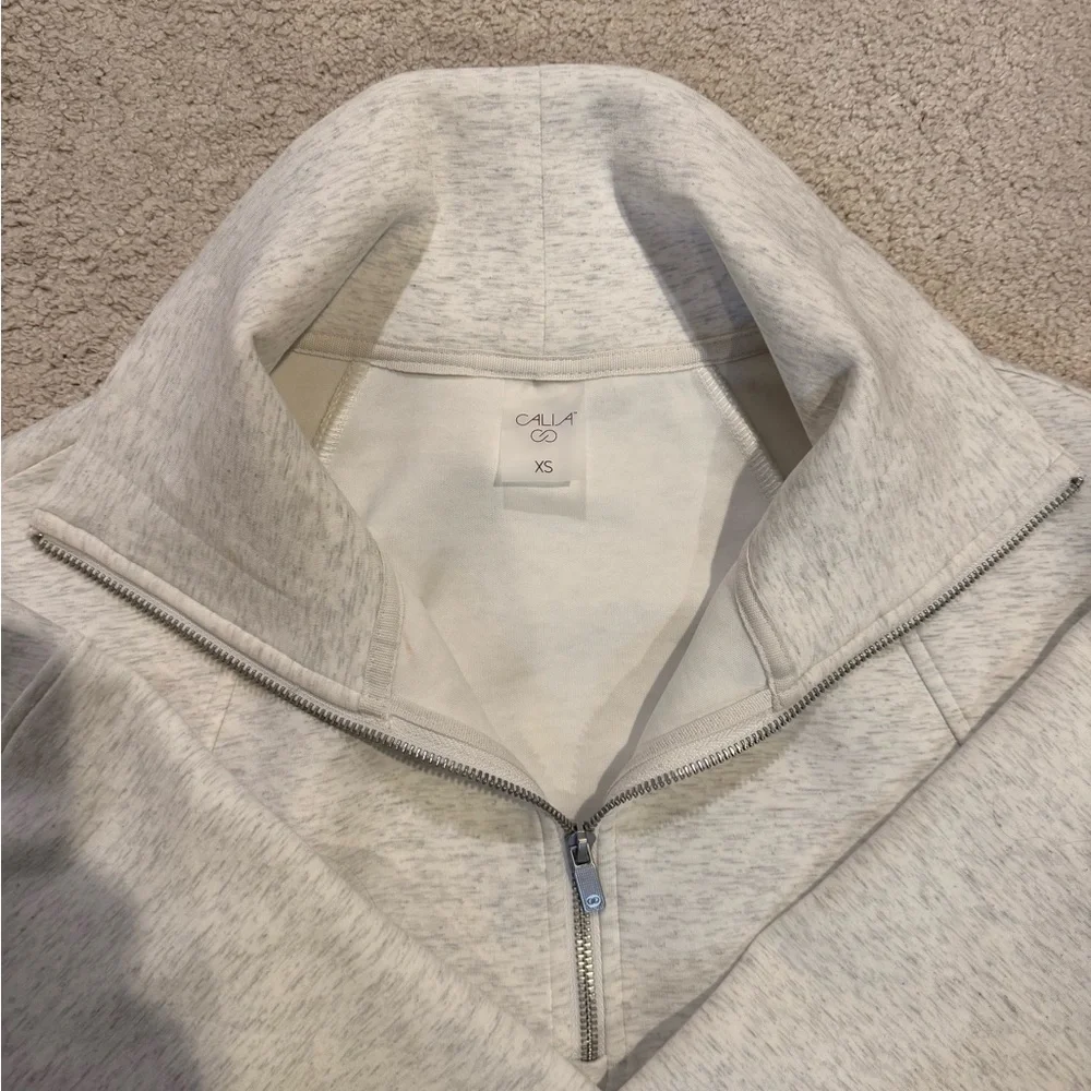 CALIA Women's Soft Scuba Mock Neck 1/4 Zip - Picture 5 of 7